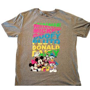 MICKEY & CO Disney Characters T-Shirt Size MEDIUM - Mickey/Minnie/Donald/Goofy
